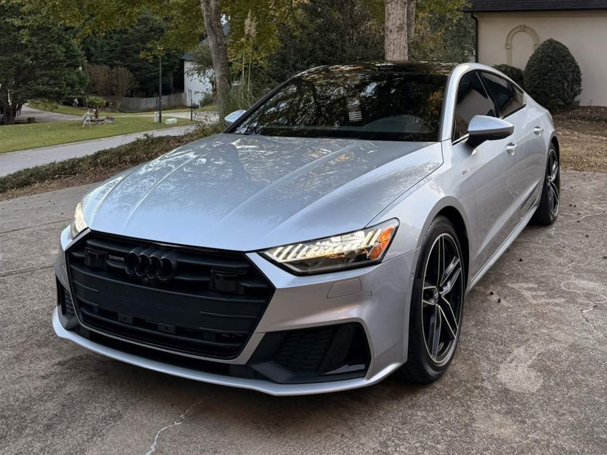 Silver 2021 Audi A7 with new window tint, photo 1 of 4